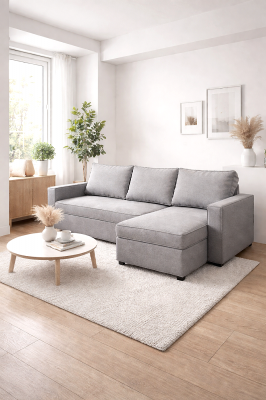 ΣΑΛΟΝΙ ΓΩΝΙΑ LONDON ΜΕ ΑΠΟΘΗΚΕΥΤΙΚΟ ΧΩΡΟ KAI ΚΡΕΒΑΤΙ